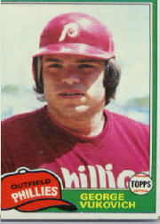1981 Topps Baseball Cards      598     George Vukovich  RC